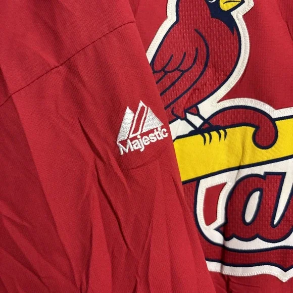 Majestic St Louis Cardinals Jacket, Red MLB Full Zip Sportswear, Size XL